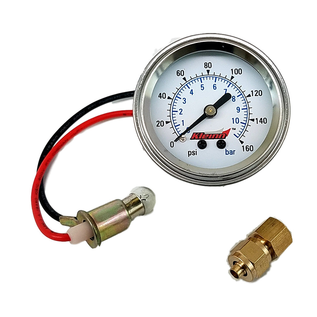 Model 1022: 160 PSI Panel-Mount Illuminated Single Needle Air Pressure Gauge