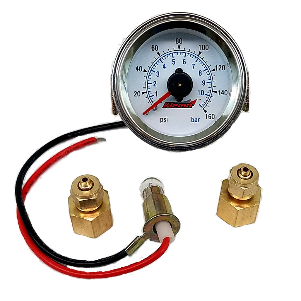 Model 1023: 160 PSI Panel-Mount Illuminated Dual Needle Air Pressure Gauge