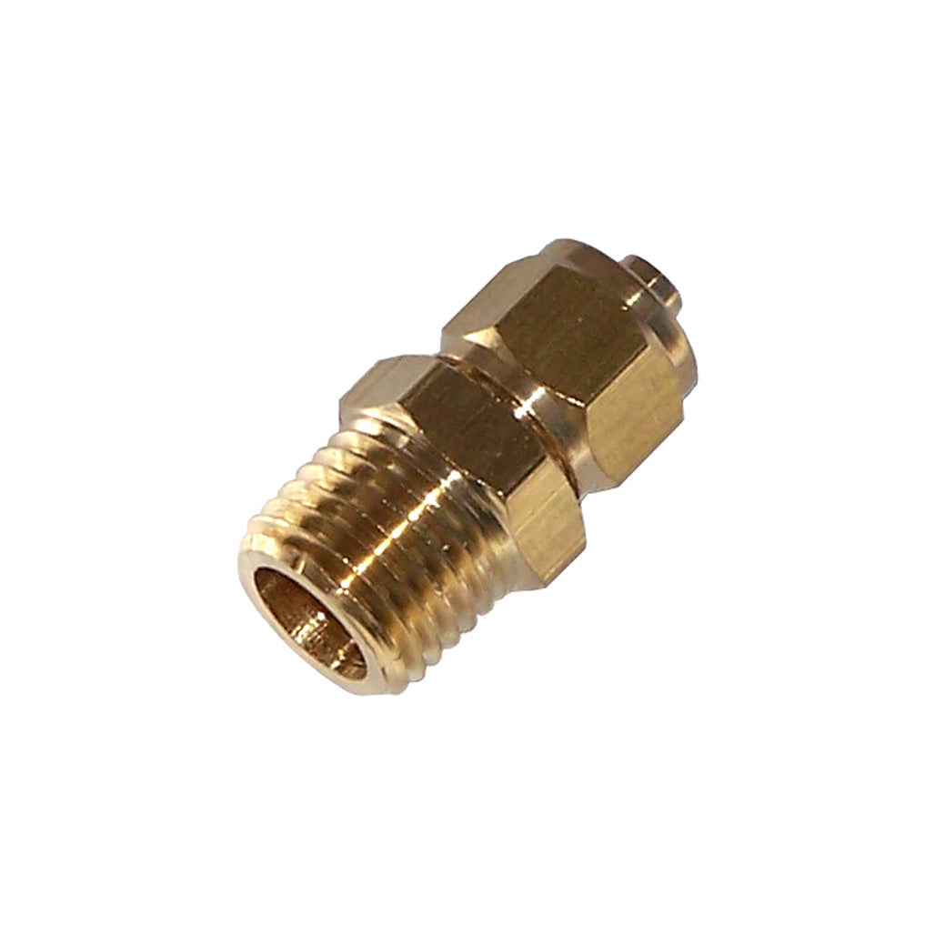 Model 51414: Straight Compression Fitting for 1/4" O.D. tube | 1/4" Male NPT