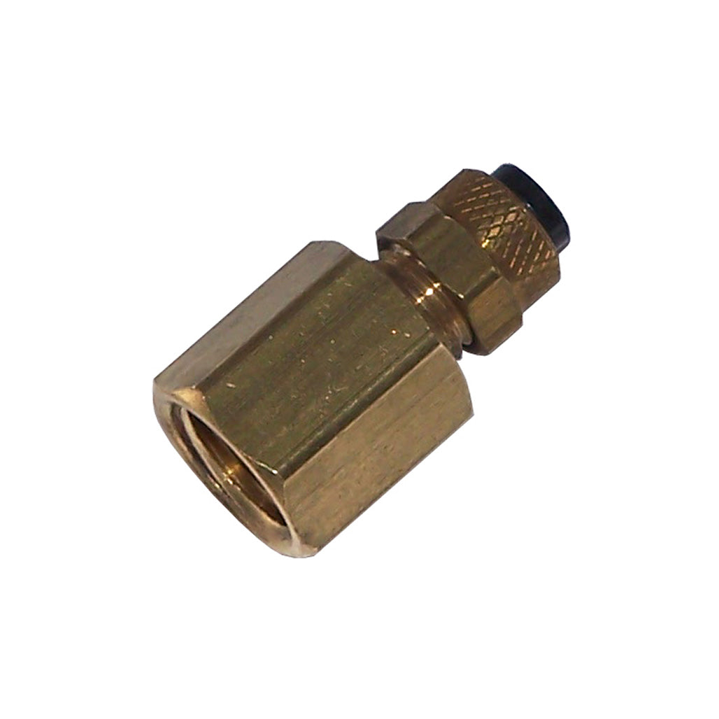 Model 51414F: Straight Compression Fitting for 1/4" Outer Diameter Airline | 1/4" Female NPT