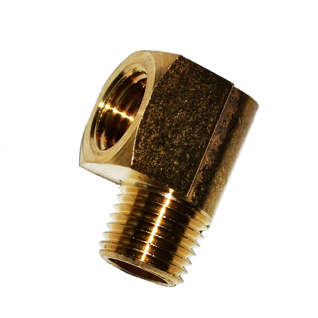 Model 51414NPTL: 90 Degree Street Elbow Adapter | 1/4" Male NPT to 1/4" Female NPT