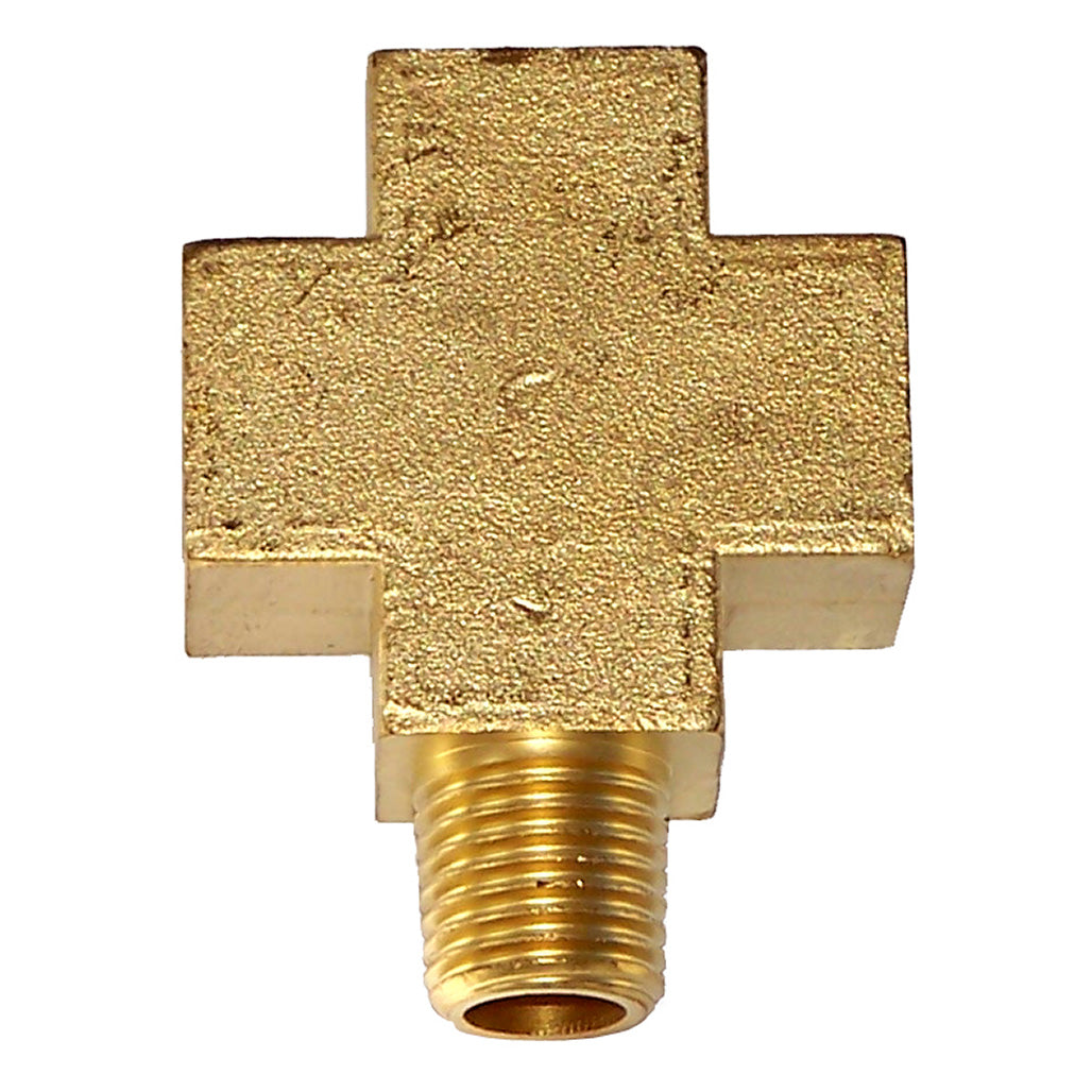 Model 54484: 4-Port Brass Manifold | (3) 1/4" Female NPT & (1) 1/8" Male NPT