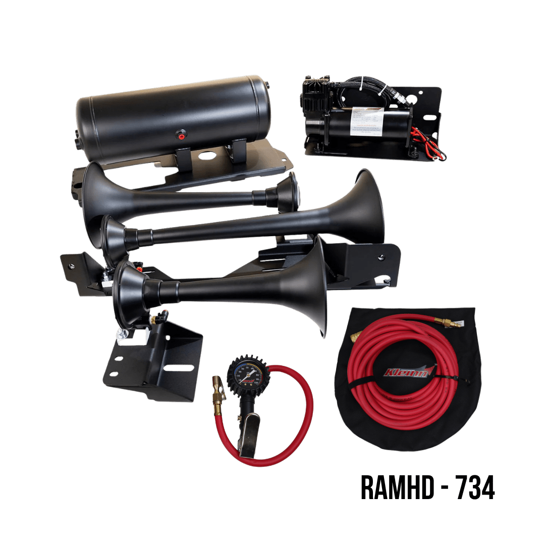 DIRECT FIT TRAIN HORN AND ONBOARD AIR SYSTEMS FOR 2014 - 2026 RAM HD 2500/3500 - Kleinn Automotive Accessories - KL RAMHD-734