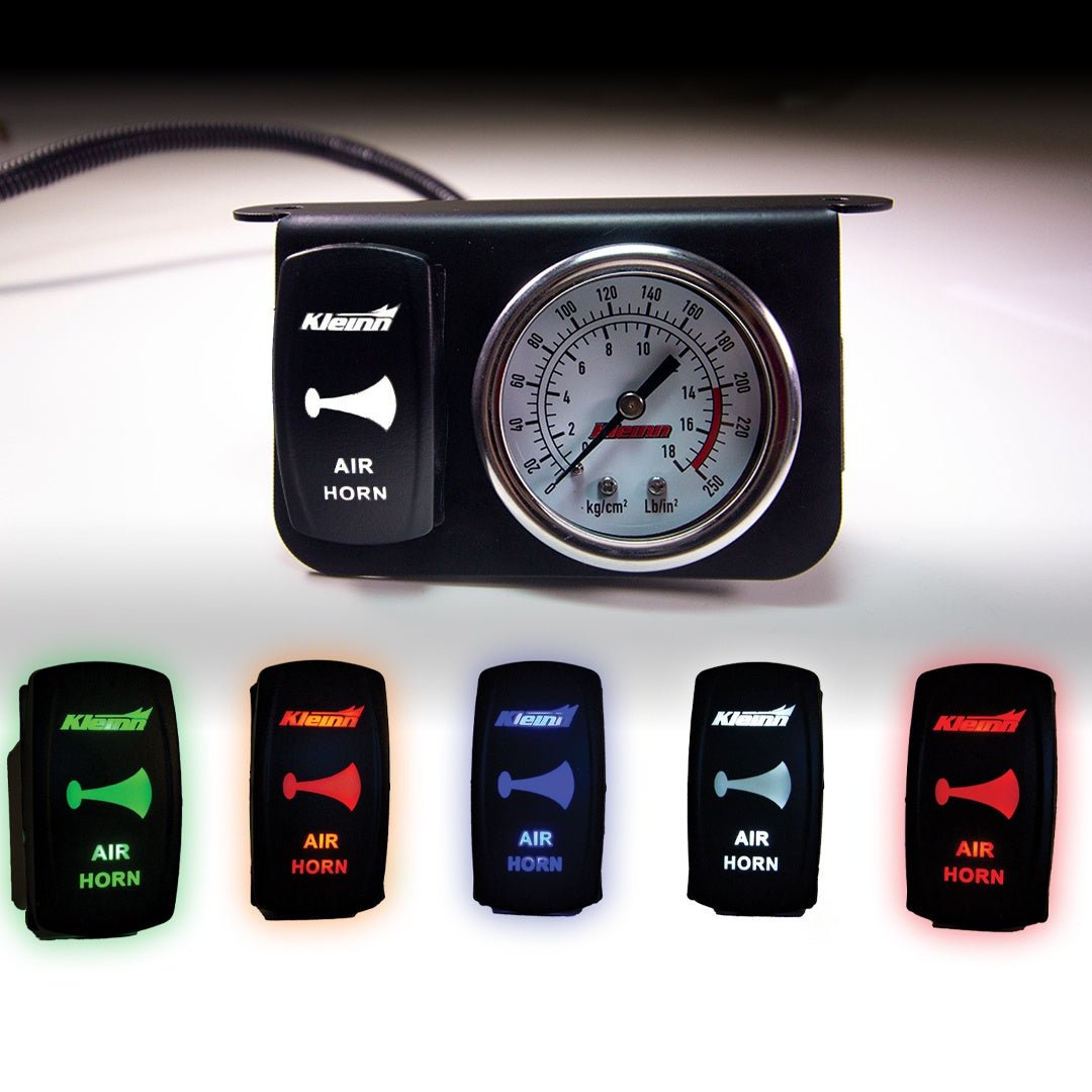 Model 1303 Illuminated Single Needle Dash Panel Gauge Kit with Rocker Switch - Kleinn Automotive Accessories - KL 1303A
