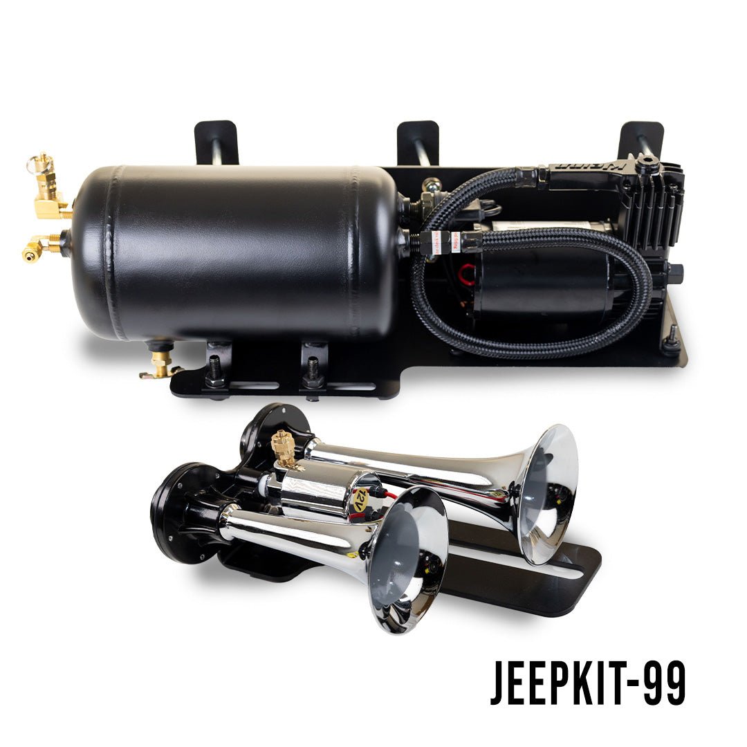 2007 - 2018 Jeep Wrangler JK Air Horn System with Model 99 Air Horn - Kleinn Automotive Accessories - KL JEEPKIT - 99