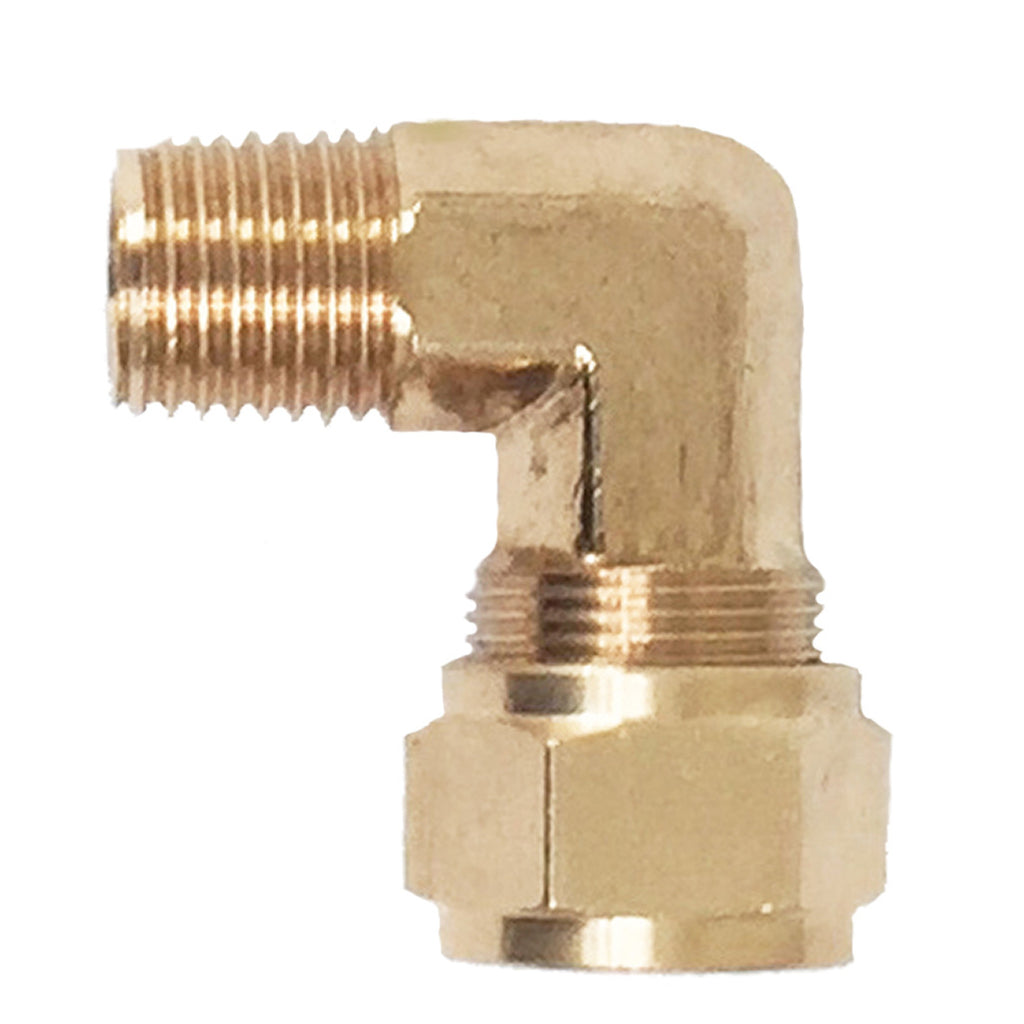 1/4" M NPT elbow compression fitting for 1/2" O.D. air line