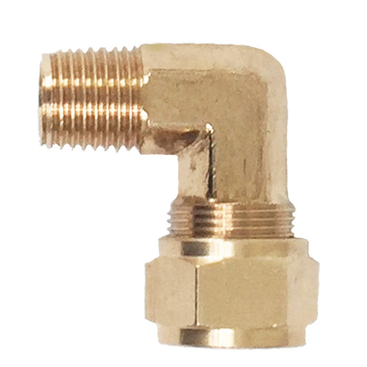 1/4" M NPT elbow compression fitting for 1/2" O.D. air line
