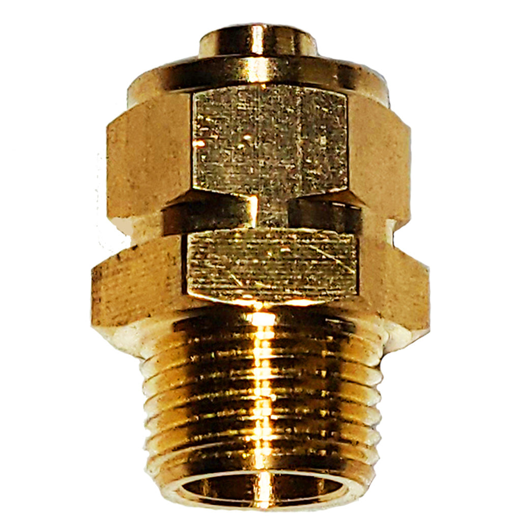 3/8" M NPT straight compression fitting for 1/2" O.D. tube