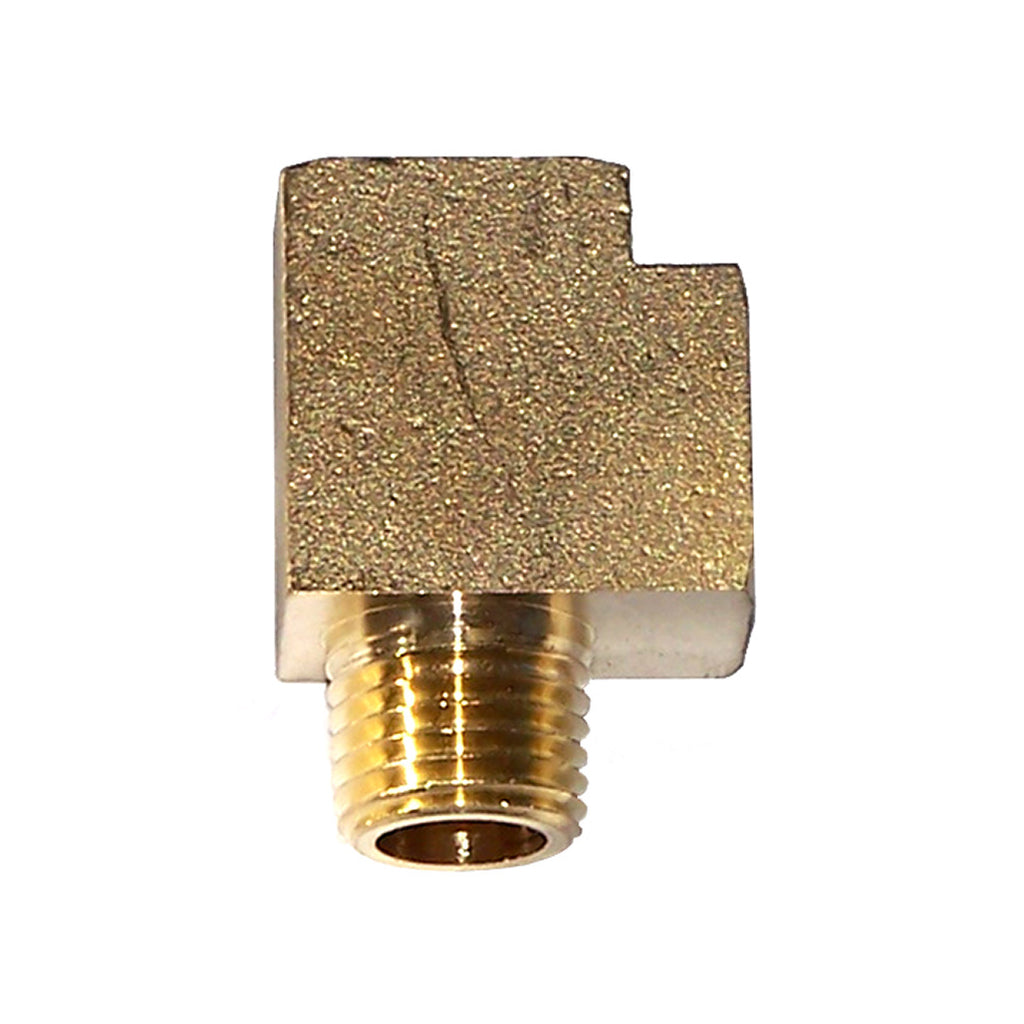 Brass "T" manifold (2) 1/4" FPT, (1) 1/4" MPT