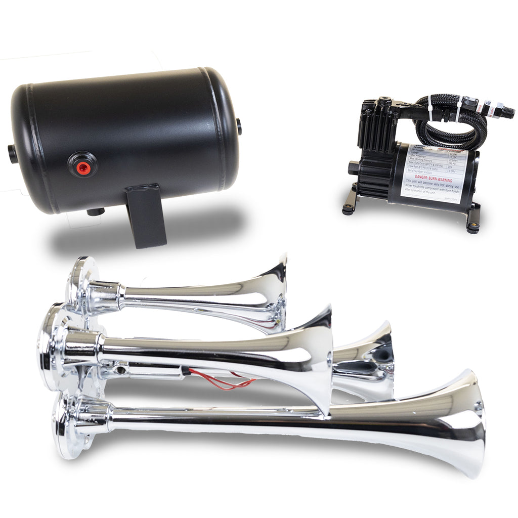 Model HK4 Chrome Quad Air Horn Kit