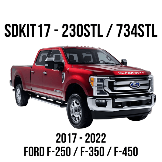 Bolt - On Train Horn and Onboard Air Systems | Horn Installed in Spare Tire Location for 2017 - 2022 Ford Super Duty F - 250, F - 350, and F - 450. - Kleinn Automotive Accessories - KL SDKIT17 - 230STL
