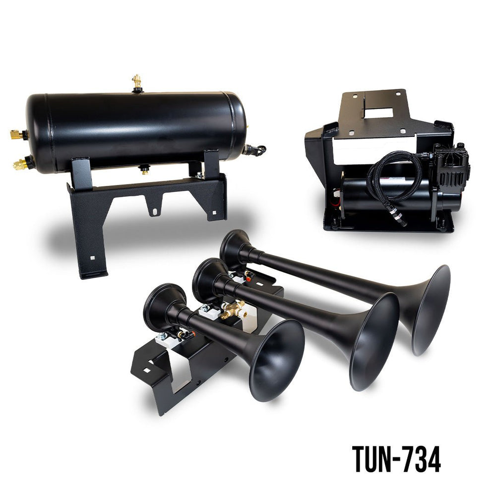 DIRECT FIT TRAIN HORN AND ONBOARD AIR SYSTEMS FOR 2007 - 2021 TOYOTA TUNDRA - Kleinn Automotive Accessories - KL TUN - 734