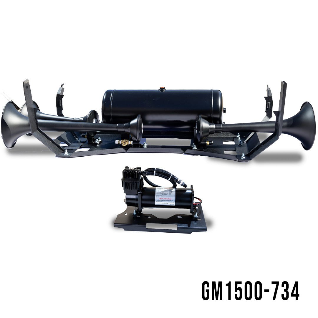 DIRECT FIT TRAIN HORN AND ONBOARD AIR SYSTEMS FOR 2007.5 - 2018 GM 1500 - Kleinn Automotive Accessories - KL GM1500 - 734