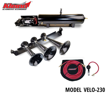 DIRECT FIT TRAIN HORN AND ONBOARD AIR SYSTEMS FOR 2009 - 2014 FORD F - 150 & SVT RAPTOR - Kleinn Automotive Accessories - KL VELO-734