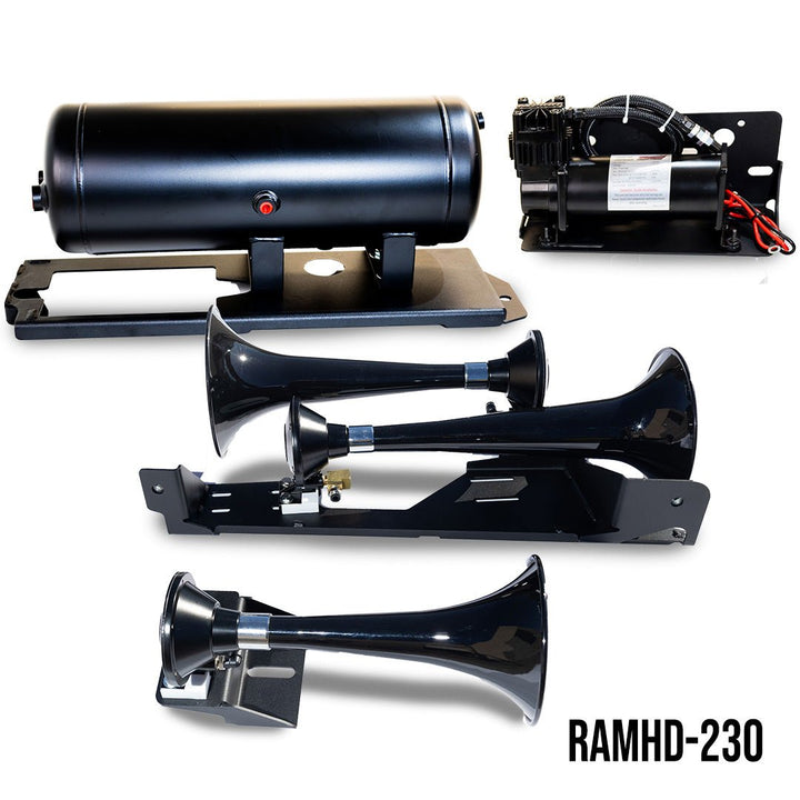 DIRECT FIT TRAIN HORN AND ONBOARD AIR SYSTEMS FOR 2014 - 2024 RAM HD 2500/3500 - Kleinn Automotive Accessories - KL RAMHD - 230