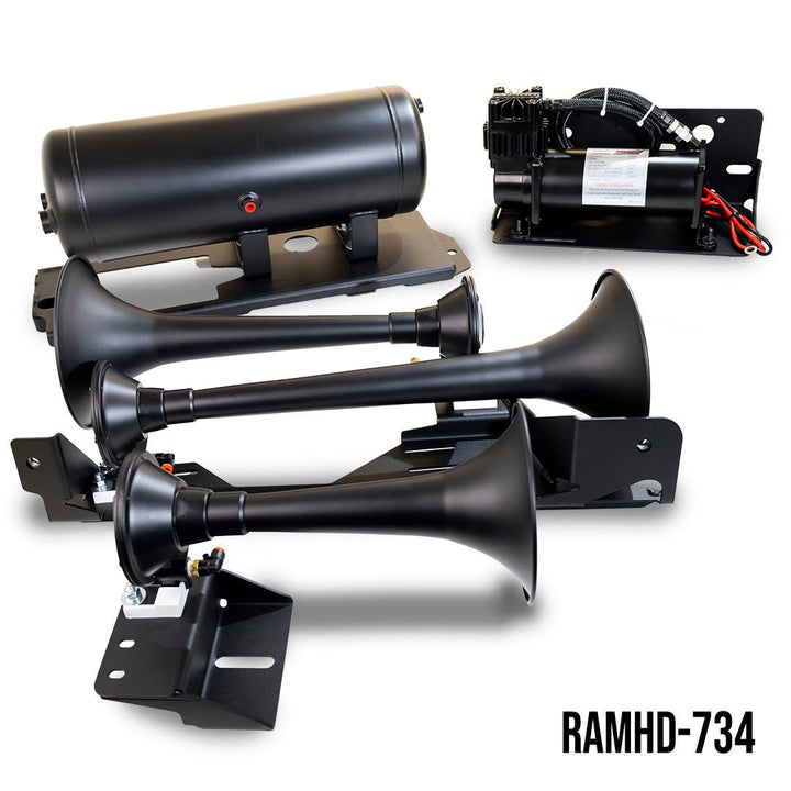 DIRECT FIT TRAIN HORN AND ONBOARD AIR SYSTEMS FOR 2014 - 2024 RAM HD 2500/3500 - Kleinn Automotive Accessories - KL RAMHD - 230