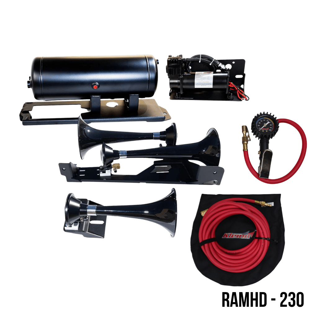 DIRECT FIT TRAIN HORN AND ONBOARD AIR SYSTEMS FOR 2014 - 2026 RAM HD 2500/3500 - Kleinn Automotive Accessories - KL RAMHD-230