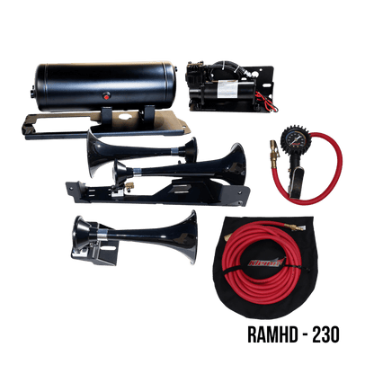 DIRECT FIT TRAIN HORN AND ONBOARD AIR SYSTEMS FOR 2014 - 2026 RAM HD 2500/3500 - Kleinn Automotive Accessories - KL RAMHD-230