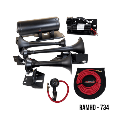 DIRECT FIT TRAIN HORN AND ONBOARD AIR SYSTEMS FOR 2014 - 2026 RAM HD 2500/3500 - Kleinn Automotive Accessories - KL RAMHD-734