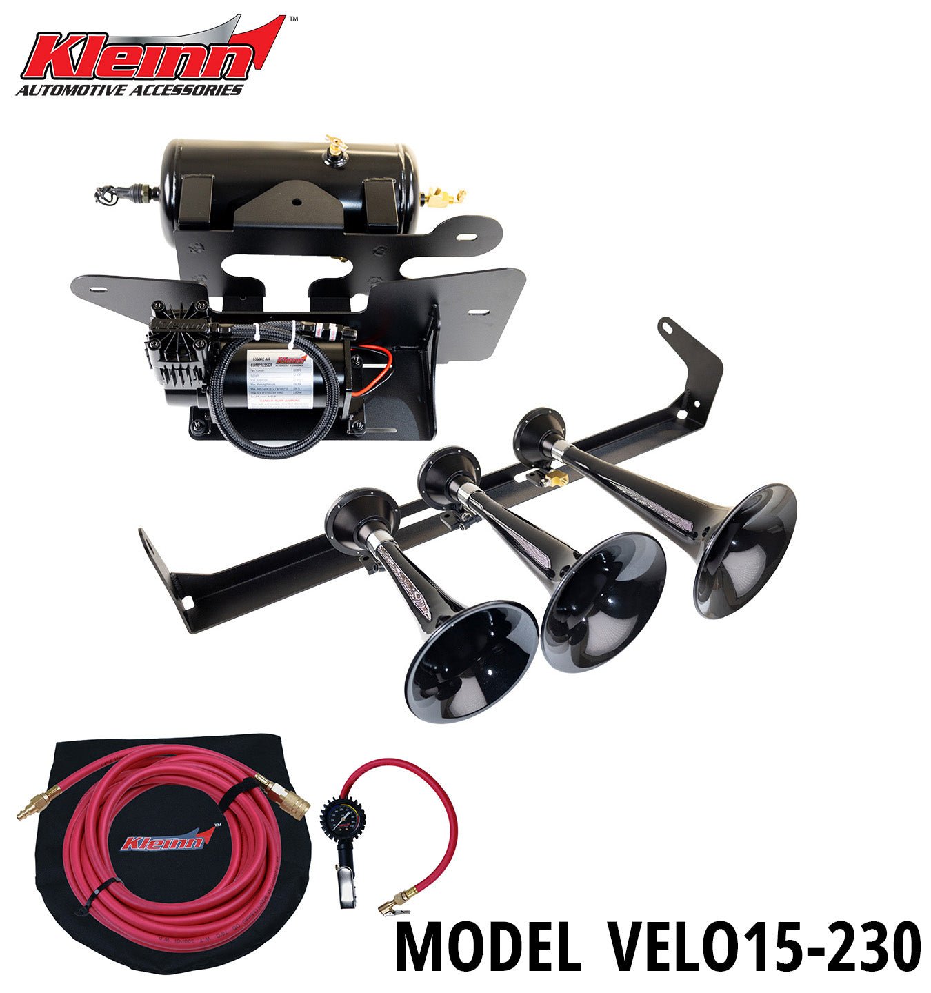 DIRECT FIT TRAIN HORN AND ONBOARD AIR SYSTEMS FOR 2015 - 2020 FORD F - 150 - Kleinn Automotive Accessories - KL VELO15-230