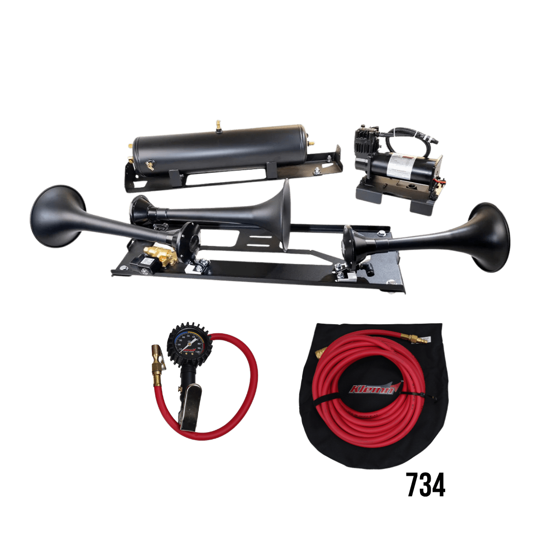 DIRECT FIT TRAIN HORN AND ONBOARD AIR SYSTEMS FOR 2017 - 2022 FORD F - 250 / F - 350 / F - 450 - Kleinn Automotive Accessories - KL SDKIT17-734