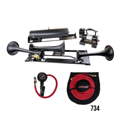 DIRECT FIT TRAIN HORN AND ONBOARD AIR SYSTEMS FOR 2017 - 2022 FORD F - 250 / F - 350 / F - 450 - Kleinn Automotive Accessories - KL SDKIT17-734