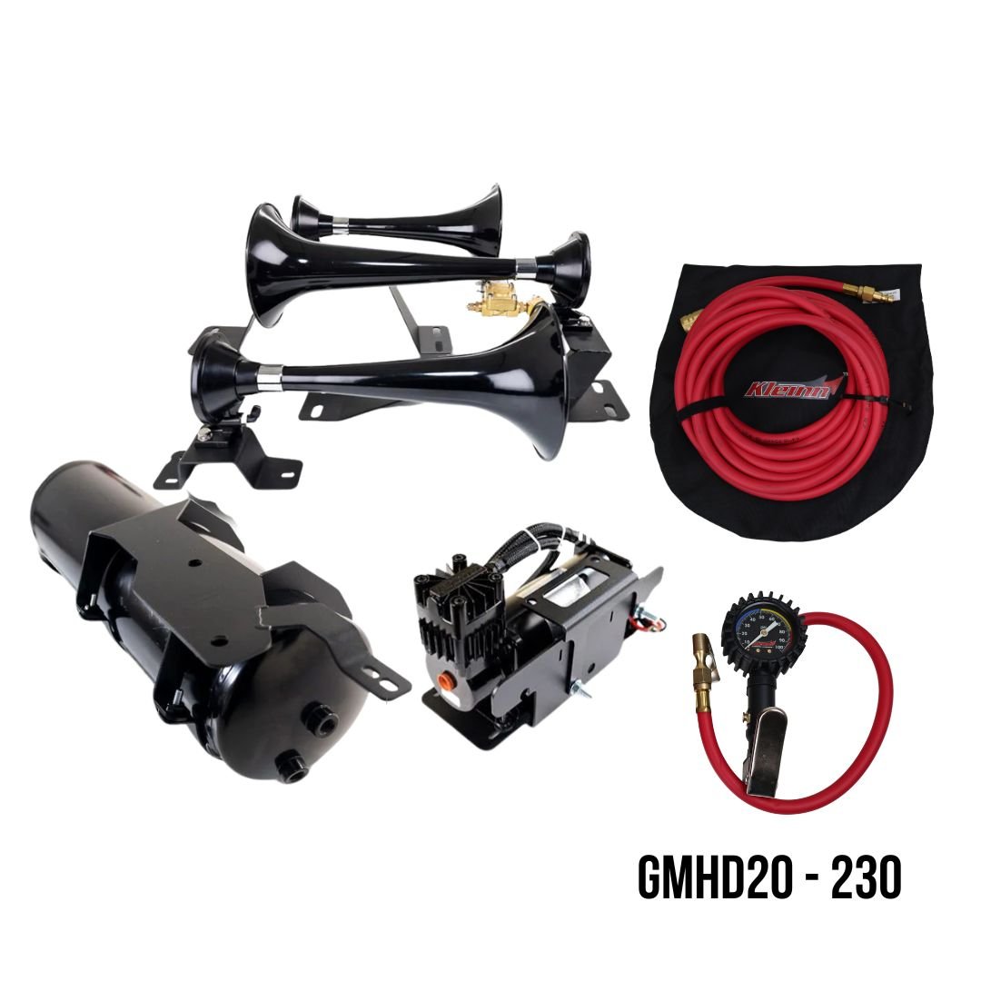 DIRECT FIT TRAIN HORN AND ONBOARD AIR SYSTEMS FOR 2020 - 2026 GM 2500HD/3500HD - Kleinn Automotive Accessories - KL GMHD20-230