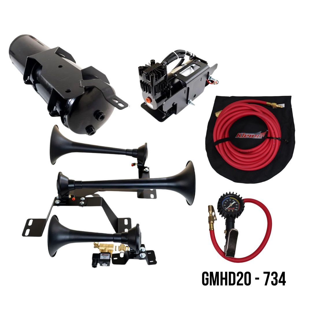 DIRECT FIT TRAIN HORN AND ONBOARD AIR SYSTEMS FOR 2020 - 2026 GM 2500HD/3500HD - Kleinn Automotive Accessories - KL GMHD20-734