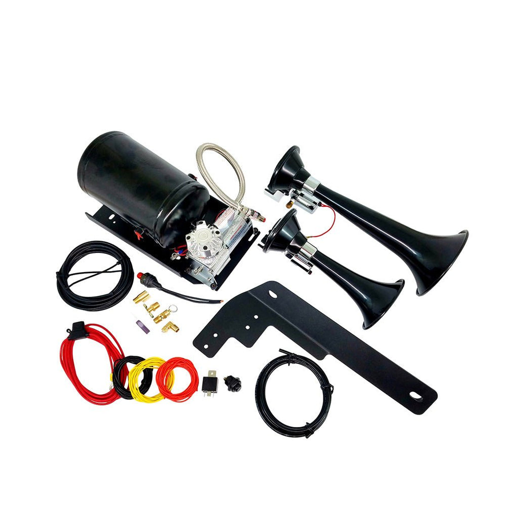 GM 1500 Under Hood Train Horn Kit with Model 220 Dual Train Horns - NOB - Kleinn Automotive Accessories - KL GMTRK - 1 - NOB