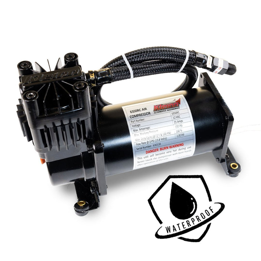 Kleinn Air Horns 6350 Heavy Duty Sealed Air System - 150 PSI Compressor, 3-Gallon Tank, Tire Inflation Kit, 30ft Hose
