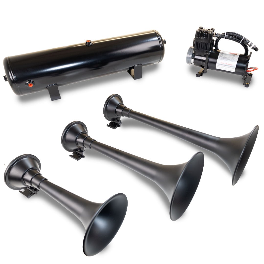 Model HK9 - Slimline Triple Train Horn Kit - SOD - Kleinn Automotive Accessories - KL HK9 - Slimline - SOD