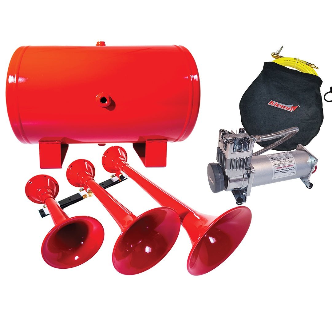 Model HK9: Universal Demon Steel Triple Train Horn / Onboard Air Kit