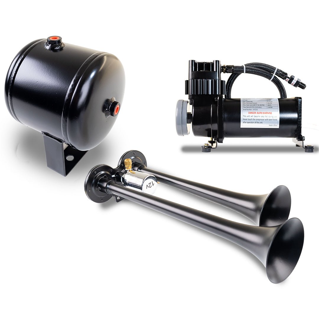 Model HKUTV Complete UTV and 4X4 Dual Air Horn System with 150 PSI Compressor and Tire Inflator - SOD - Kleinn Automotive Accessories - KL HKUTV - SOD