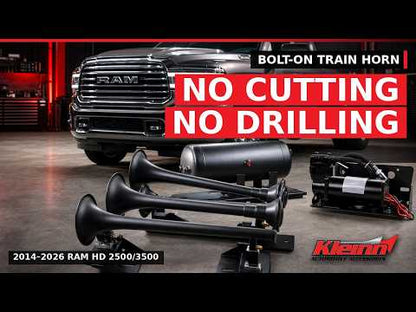 DIRECT FIT TRAIN HORN AND ONBOARD AIR SYSTEMS FOR 2014-2026 RAM HD 2500/3500