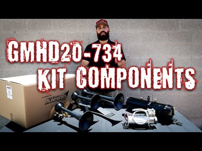 DIRECT FIT TRAIN HORN AND ONBOARD AIR SYSTEMS FOR 2020-2026 GM 2500HD/3500HD