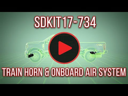 DIRECT FIT TRAIN HORN AND ONBOARD AIR SYSTEMS FOR 2017-2022 FORD F-250 / F-350 / F-450