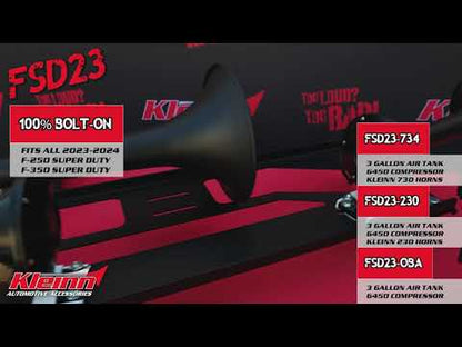 DIRECT FIT TRAIN HORN AND ONBOARD AIR SYSTEMS FOR 2023-2026 FORD SUPER DUTY F-250 / F-350