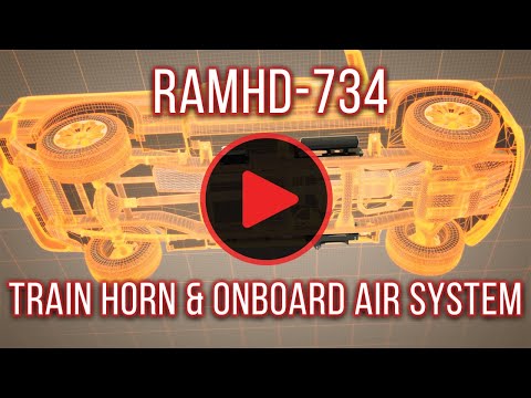 DIRECT FIT TRAIN HORN AND ONBOARD AIR SYSTEMS FOR 2014-2025 RAM HD 2500/3500