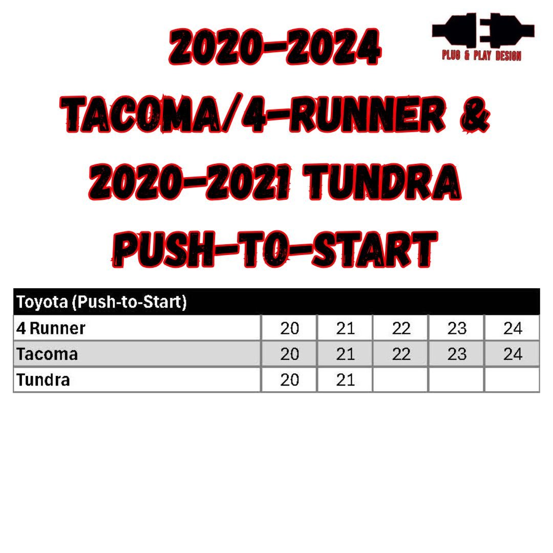 RSTOY20: Remote Start For 2020-2024 Toyota Tacoma / 4-Runner & 2020-2021 Tundra Push-to-Start - Kleinn Automotive Accessories - KL RSTOY20