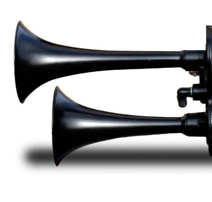 ST6001B - H - Replacement Dual Black Air Horns Only for HOGKIT - 1BK Harley Horn Kits - Kleinn Automotive Accessories - KL ST6001B-H