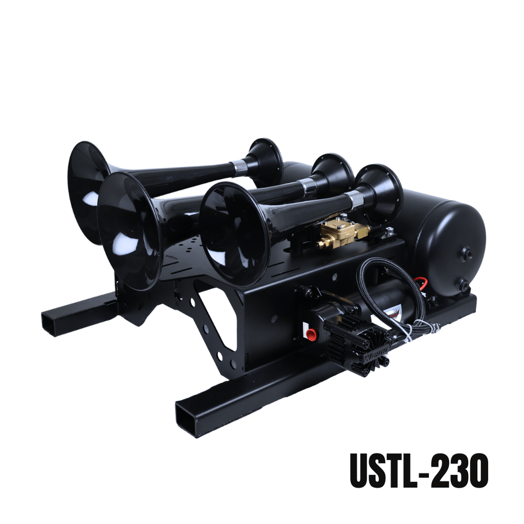 UNIVERSAL SPARE TIRE LOCATION TRAIN HORN KIT - Kleinn Automotive Accessories - KL USTL-OBA